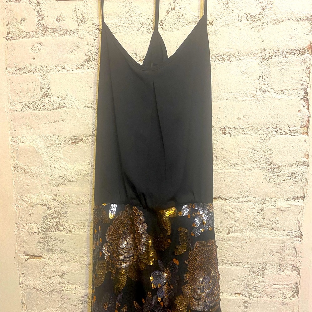 LBD with sequin, floral detail